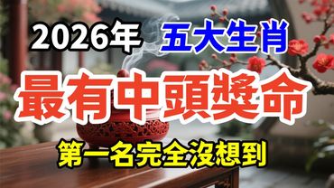 2026年最有中頭獎命的生肖排名 第一名完全沒想到