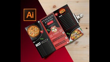 Food menu design - pizza restaurant menu in illustrator cc