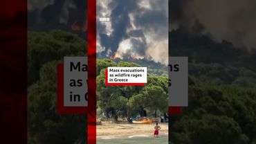Mass evacuations as wildfire rages in the Greek island of Crete. #BBCNews