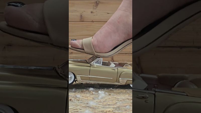 Model car crushed in heels #asmrcrunch #modelcarcrush #highheels #asmrsounds #asmr #asmrcrushing