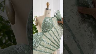 Making a corset sequin embroidery mini dress. #dress #gown #fashion #prom #sewing #creative #wedding