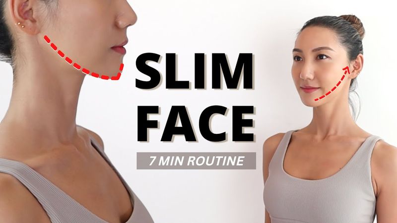 7-minute routine to reduce facial fat and puffiness ✨ Create a small face and V-line