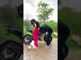 Посадил девушку на SUR RON😱  #мото #эндуро