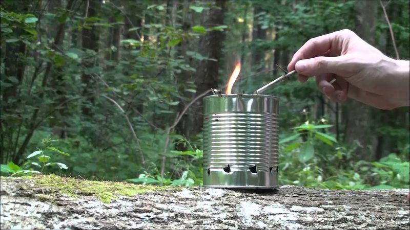 ПЕЧКА-ЩЕПОЧНИЦА ИЗ КОНСЕРВНЫХ БАНОК / Hobo stove