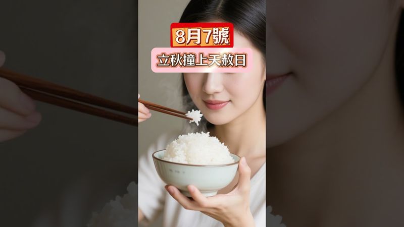 8月7日立秋＋天赦日！這個時間吃「白米飯」全家走好運，財運旺一整年！#生肖  #運勢  #玄學 #風水 #立秋 #天赦日