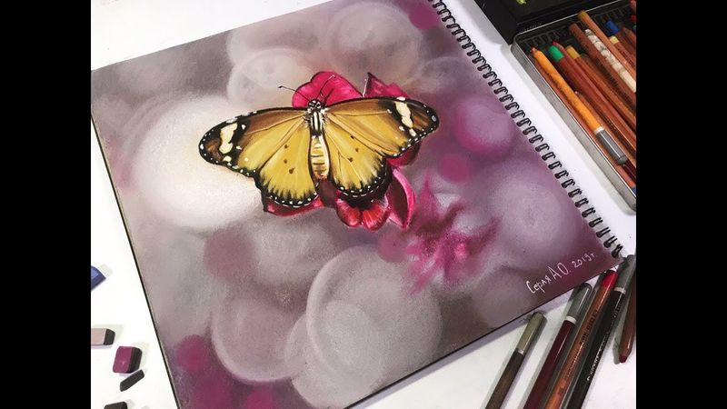 Четвертый эфир #артмарафон_навкусицвет "Бабочка, реализм"