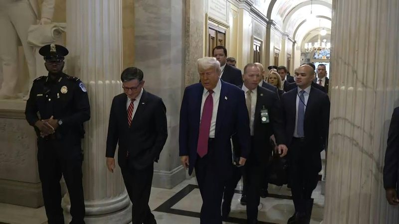 Trump arrives at the US Capitol for House Republican meeting | AFP