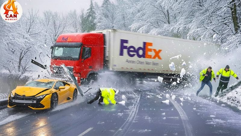 Urban Winter Nightmares Caught on Camera #9 - Extreme Dangerous Plow Truck Fails