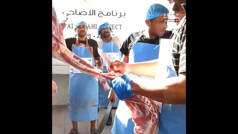 شبوة.. الهلال الأحمر الإماراتي يقدم أضاحي العيد لـ 1612 أسرة