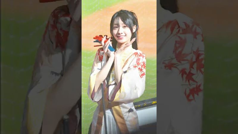 嘎琳日系感滿滿！法批露肚肚造型甜美，最後還來個小花花～心臟受不了啦！#cheerleader #rakutengirls #啦啦隊 #台湾応援 #楽天ガールズ#yokoso #GaLin #嘎琳
