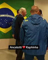 Esse abraço… Simplesmente ANCELOTTI e RAPHINHA! 🇧🇷 🎥 CBF TV #CanalWamo 