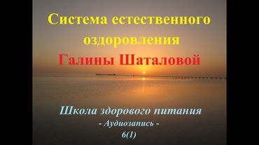 Лекция Галины Шаталовой (Школа здорового питания (занятие 6(1))