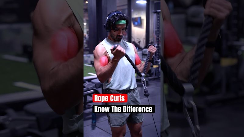 Rope Curls: Know The Difference ⚠️ #armsworkout