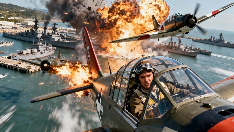 فيلم حرب ملحمي: طيار يحمل معلومات سرية يتعرض لهجوم شرس من طائرات العدو