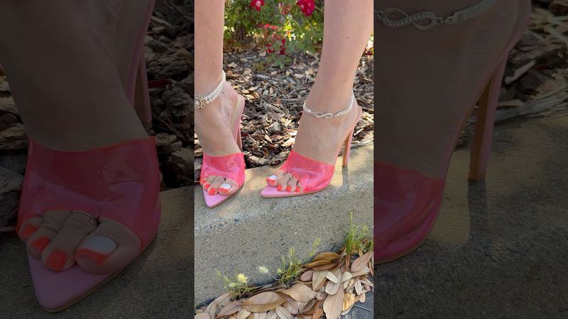 Amazing summer pink mules 🩷 #mules #heels #sandals