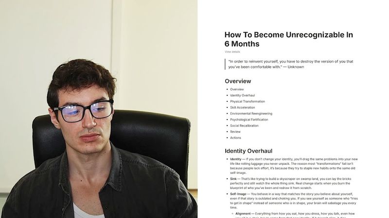 how to become unrecognizable in 180 days (full blueprint)