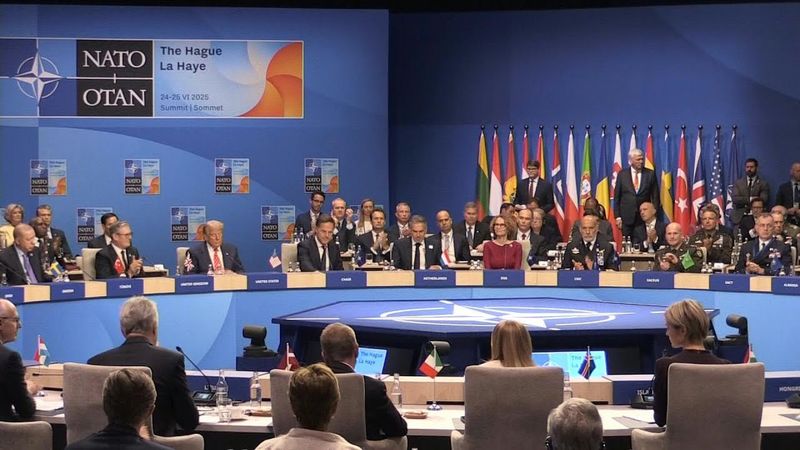 NATO leaders gather for first meeting of Hague summit | AFP