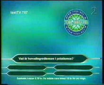 Hipp hipp - Vem vill bli miljonär? potatismos