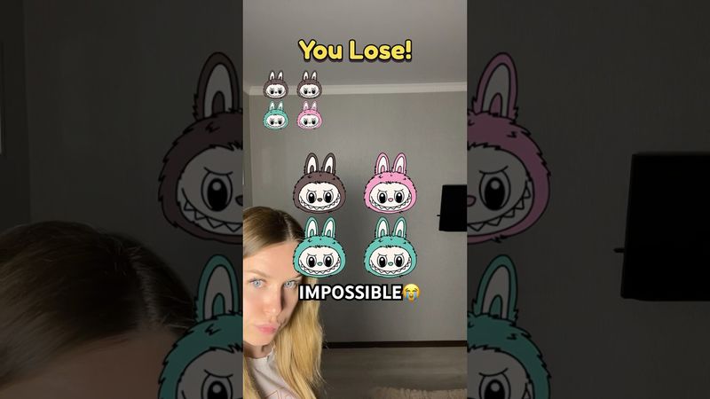 Labubu Coloring IQ🐰❌IMPOSSIBLE😭#shorts