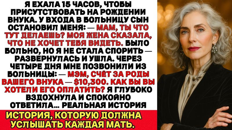 Мой сын выгнал меня прямо в день рождения моего внука:— Она не хочет посторонних. Только близких.