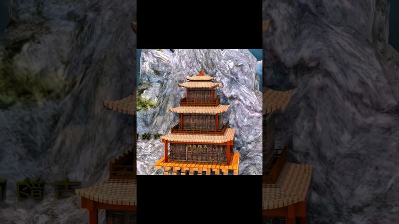 When Engineering Meets Art: The Cliffside Temple Story 🤯 #engineering #3danimation  #temple