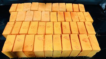 Orange CC Dyed Chalk ASMR Crush | Oddly Satisfying ASMR