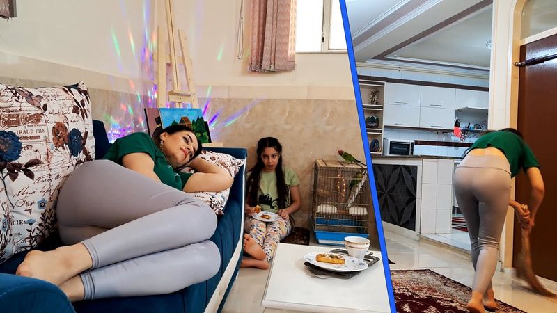 A Day of Cleaning & Cozy Moments! 🏡❤️ Enjoying Tea with My Little One! ☕🐦