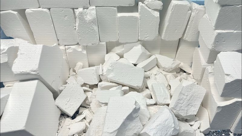 40 Fresh Blocks Mass Crush | ASMR