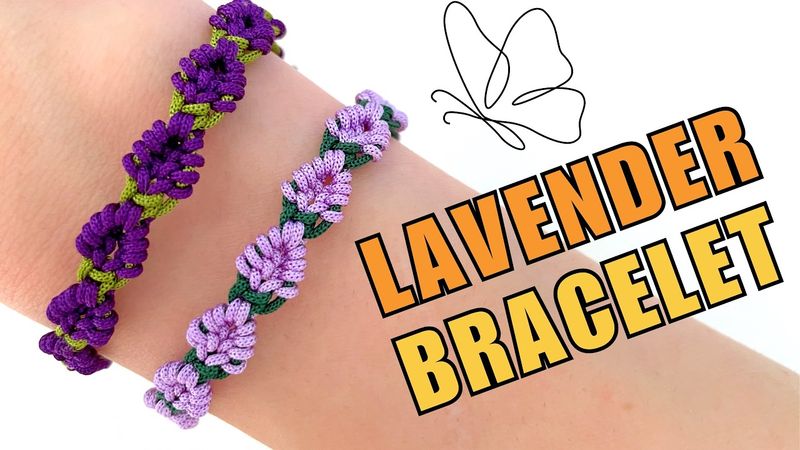 DIY 💜 Lavender Macrame Bracelet | Purple Macrame Bracelet | Lilac Flower Bracelet