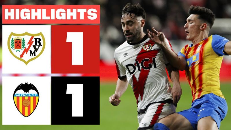 RAYO VALLECANO 1 - 1 VALENCIA CF | RESUMEN LALIGA EA SPORTS