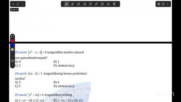 Arifmetik progressiya 3-test tahlili