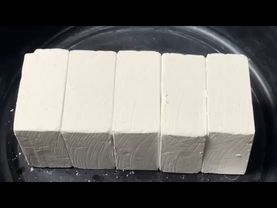 Row of Five Fresh Chalk Blocks