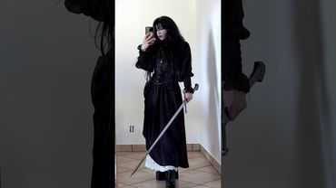 I stole this sword from a crackhead in my city #goth #sword #victorian #vampire #corset