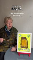 My art installation "There is This Burnt Buterbrod" 😊 #artiststudio #...