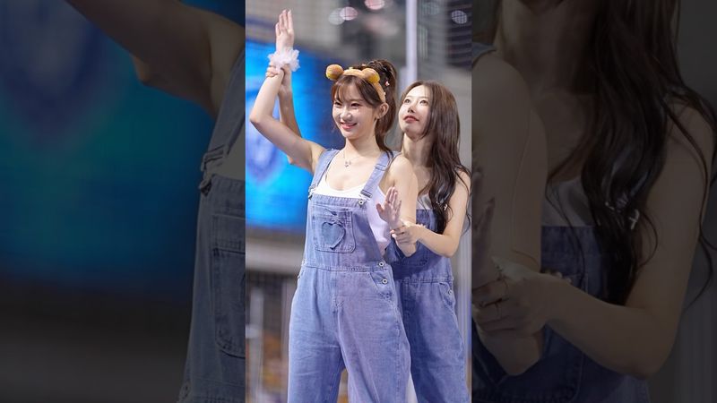 阿勇又在搞怪了 把珠珠當人偶操控好好笑🤣@Jueun_0724 @yyyoungggggg @最佳攝誠 #이주은 #이아영 #李珠珢 #cheerleader #李雅英