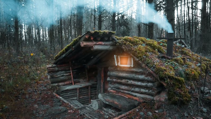 ПРИШЛИ МОРОЗЫ. ЖИВУ в МАЛЕНЬКОЙ ЗЕМЛЯНКЕ в ЛЕСУ. НАГЛАЯ ЛИСА.  STOLITY AP400