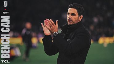 BENCH CAM | Arteta celebrates Trossard's winner! | Fulham v Arsenal (0-1) | Premier League