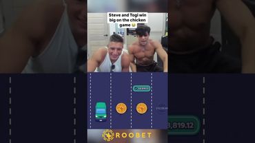 Steve and Togi win big on the chicken game #roobet #onlinecasino #777 #cardgames #blackjack #gamble