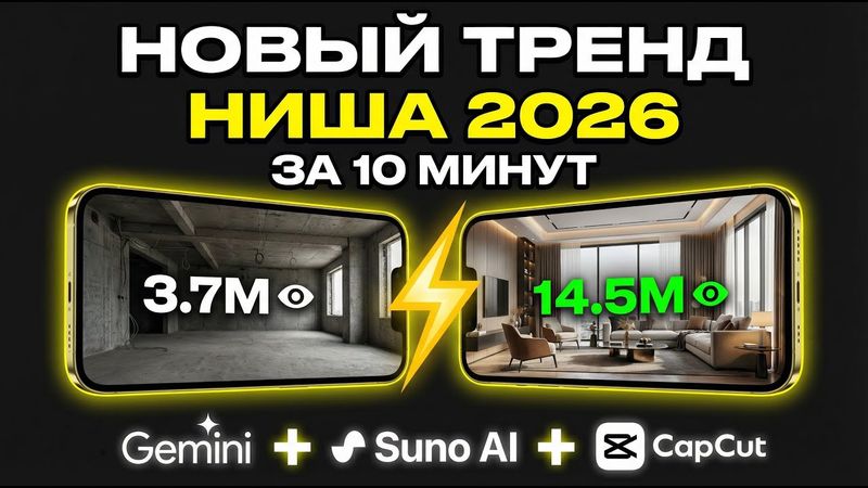 НОВАЯ НИША на YouTube 2026 | $75к за МЕСЯЦ на Ai ВИДЕО (Без лица, без воды)