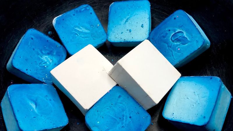 Dyed blocks with fresh EBA Blocks