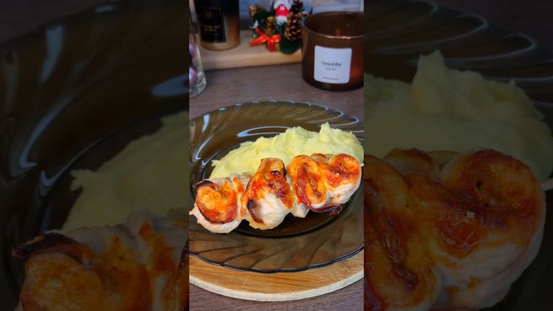 Куриные шашлычки с беконом 🍢