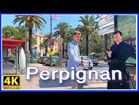【4K】WALK PERPIGNAN FRANCE 4k video tour SLOW TV travel vlog