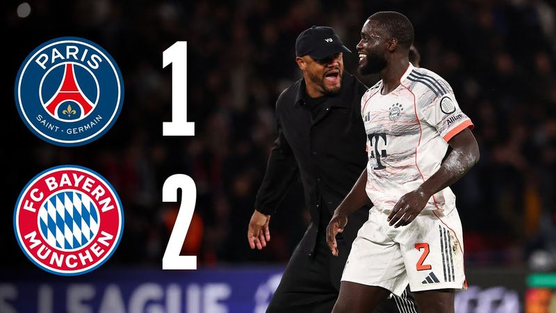 Rock 'n' Roll Bayern celebrate despite being a man down | PSG 1-2 FC Bayern | Highlights
