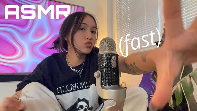 ASMR ☆ fast but not aggressive triggers (mic triggers, mouth sounds, acupuncture doll,..)