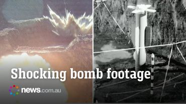 Jaw-dropping footage of bunker buster bomb