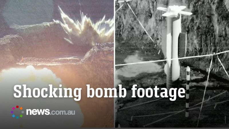 Jaw-dropping footage of bunker buster bomb