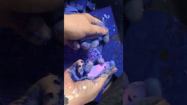 Fresh Blue Dyed Chalk with Bursts of Pink 💙🩷