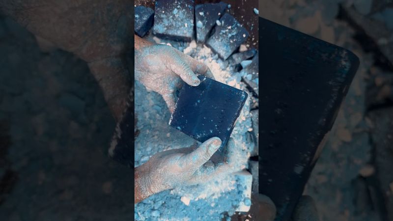 Crunchy Dyed Gym chalk ASMR #shorts