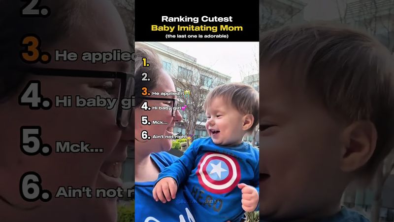 RANKING Cutest Baby Imitating Mom