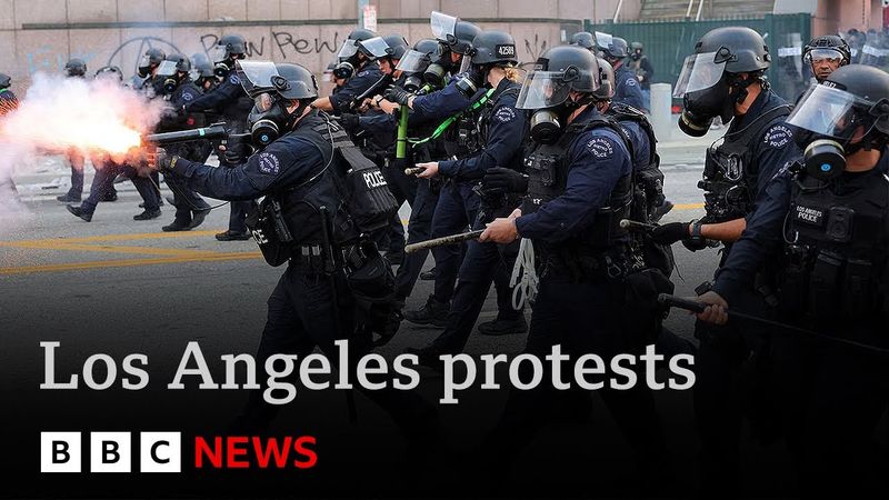 Governor says Donald Trump “hoping for chaos” in LA by deploying National Guard | BBC News